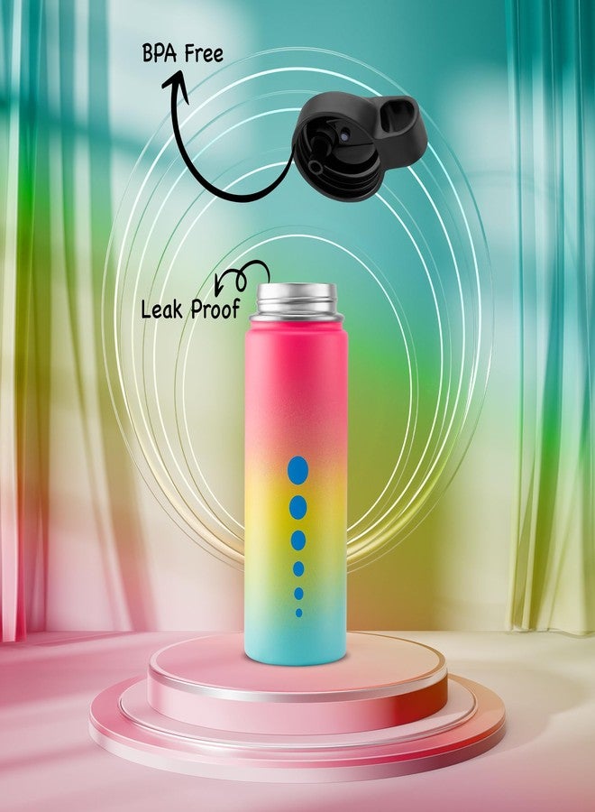 SENS Hydra Rainbow 304 Stainless Steel Sipper Bottle Hot or Cold up to 24 Hours | Leak Proof | BPA Free | Travel | Adult & Kids | 500 ml|Rainbow - Image 4